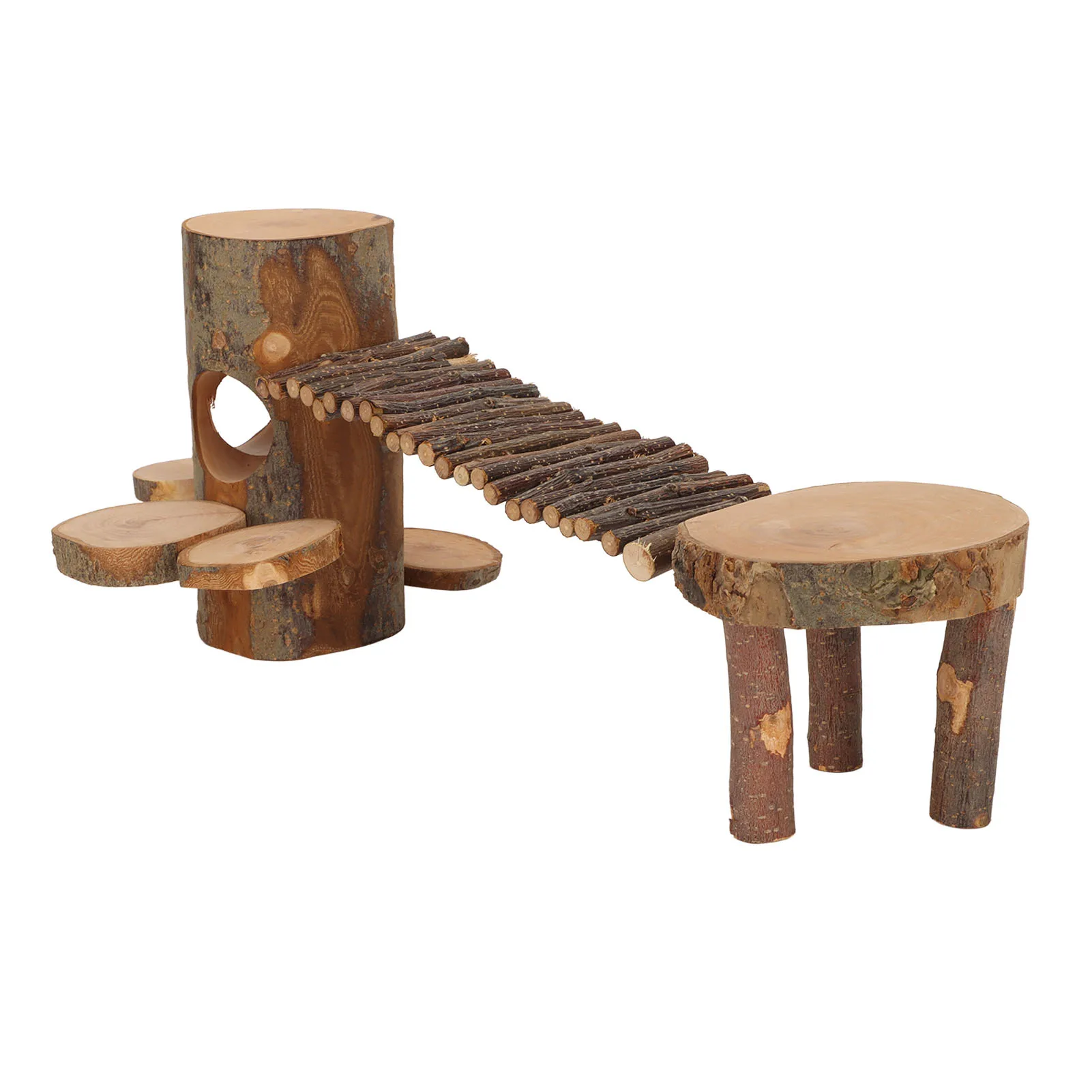 

Деревянная платформа-игрушка для хомяков, многофункциональная деревянная игровая площадка-лестница для шиншилл, для игр, лазания и жевания