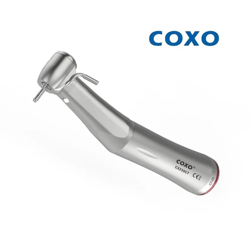 COXO CX235 C7-5S Dental Speed Increase Handpiece Air Turbine Tooth Cleaning Machine Whitening Equipment Contra Angle Handpiece