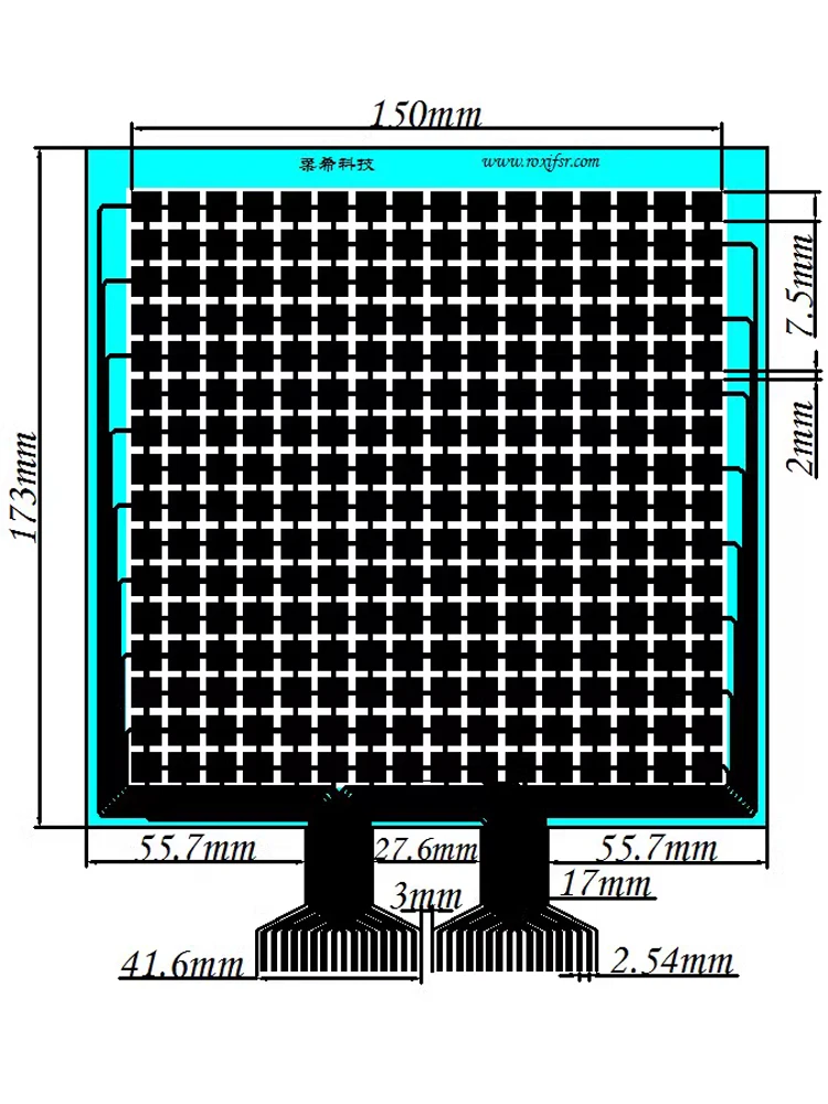 Distributed Flexible Film Pressure Sensor Cushion Force Sensitive Tactile Sensing FSR