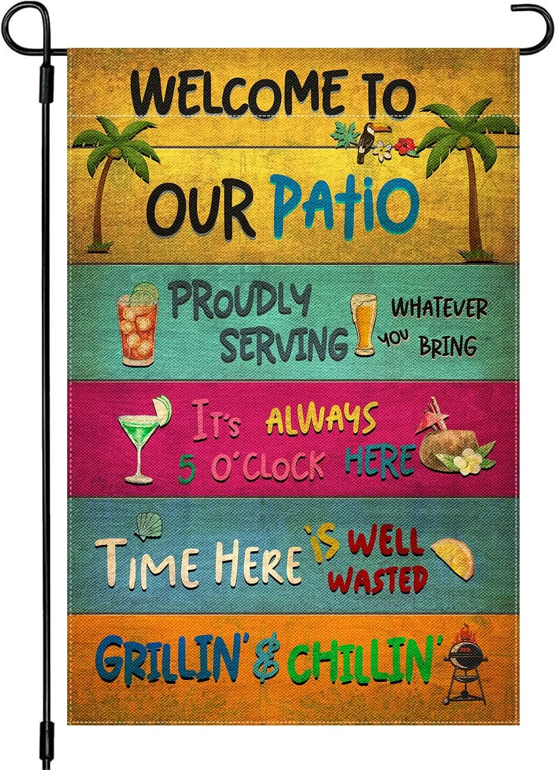 Welcome To Our Patio Garden Flag, 12.5x18