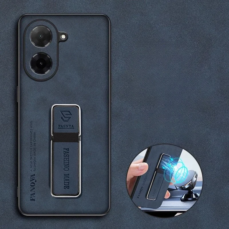 

Sheepskin PU Leather Silicone Phone Case for Redmi A5 Matte Stand Holder Back Cover for Redmi 14C A3pro 13 13C 12 Note 14 13