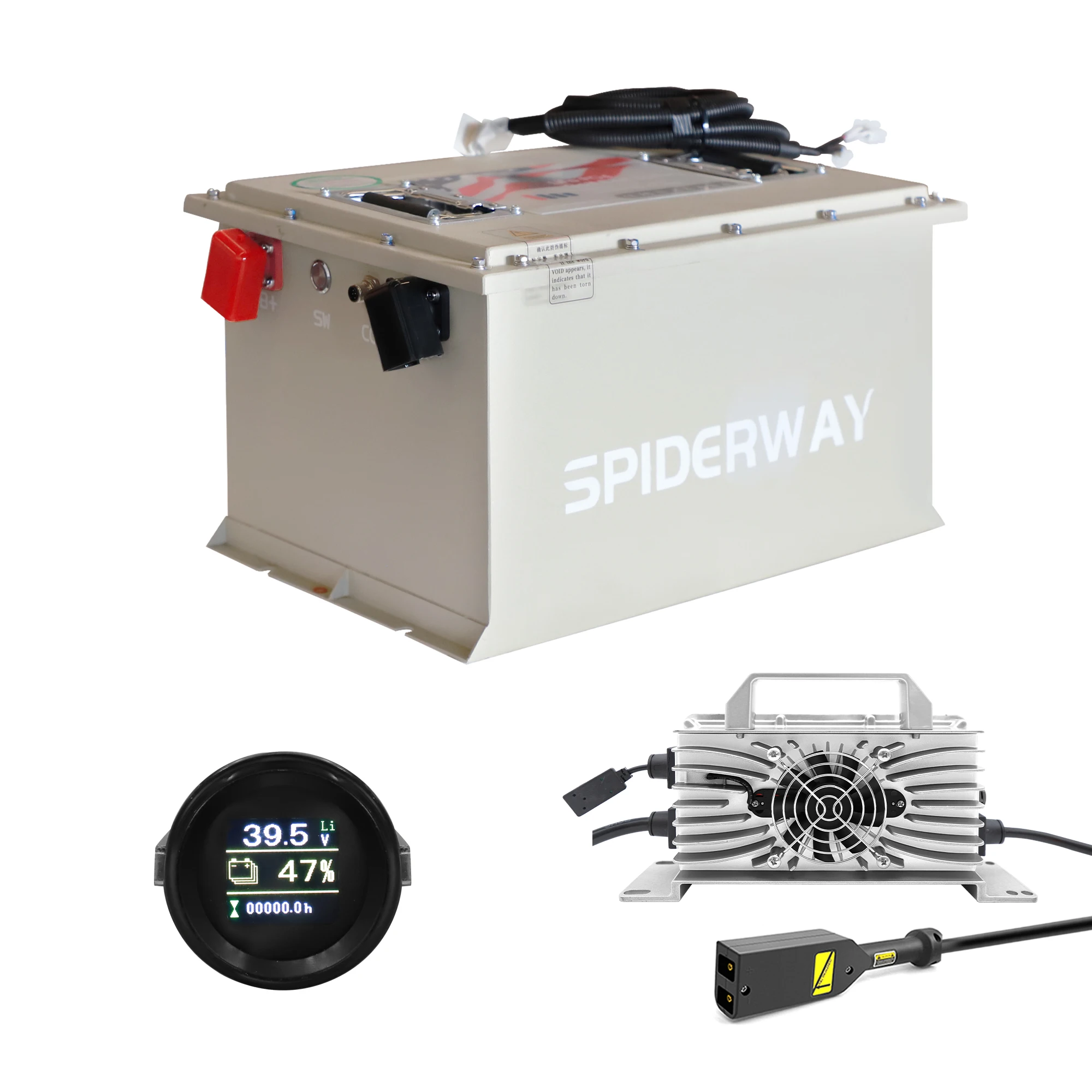 

36V 105Ah Golf Cart LiFePO4 Lithium Battery + 36V 25A Fast Charger for EZGO TXT 7.68kW up to 50 Miles