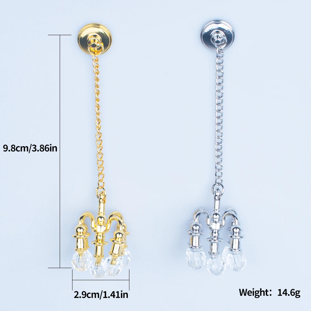 1:12 ミニシャンデリアライフシーンごっこ遊び人形アクセサリー装飾クリスタルミニチュアランプ装飾家具ハウスおもちゃ Acce