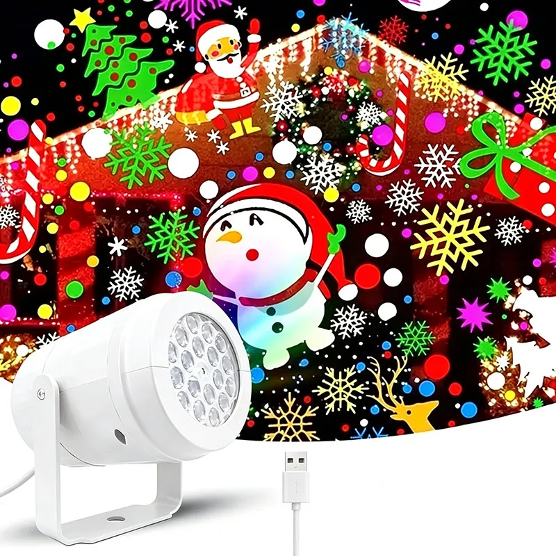 Xmas Colorful Ocean World Projector Lamp, Rotating Dancing LED Kids Light for Bedroom and Living Room Decor