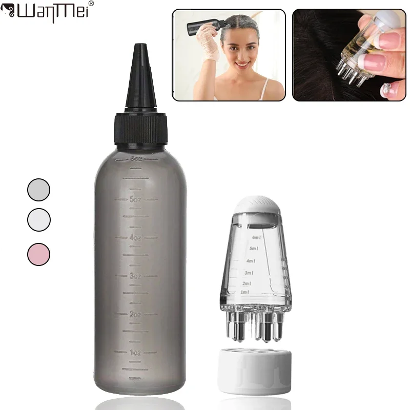 Multifunctional Hair Dye Comb with Refillable Bottle - Essential Oil Applicator & Scalp Massager for DIY Hair Treatment