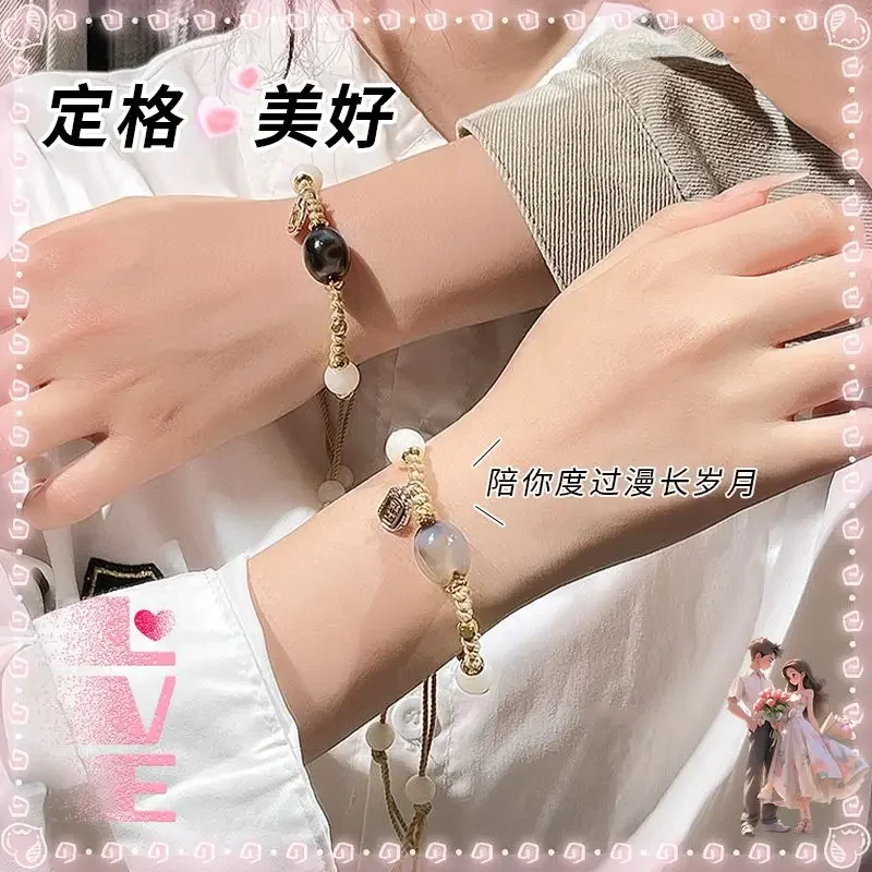 Fashion Couple's Bracelet Wax Line Bead Loosen Hand Rope Tibetan Ethnic Style Bracelet Good Lucky Bead for Men and Women Jewelry