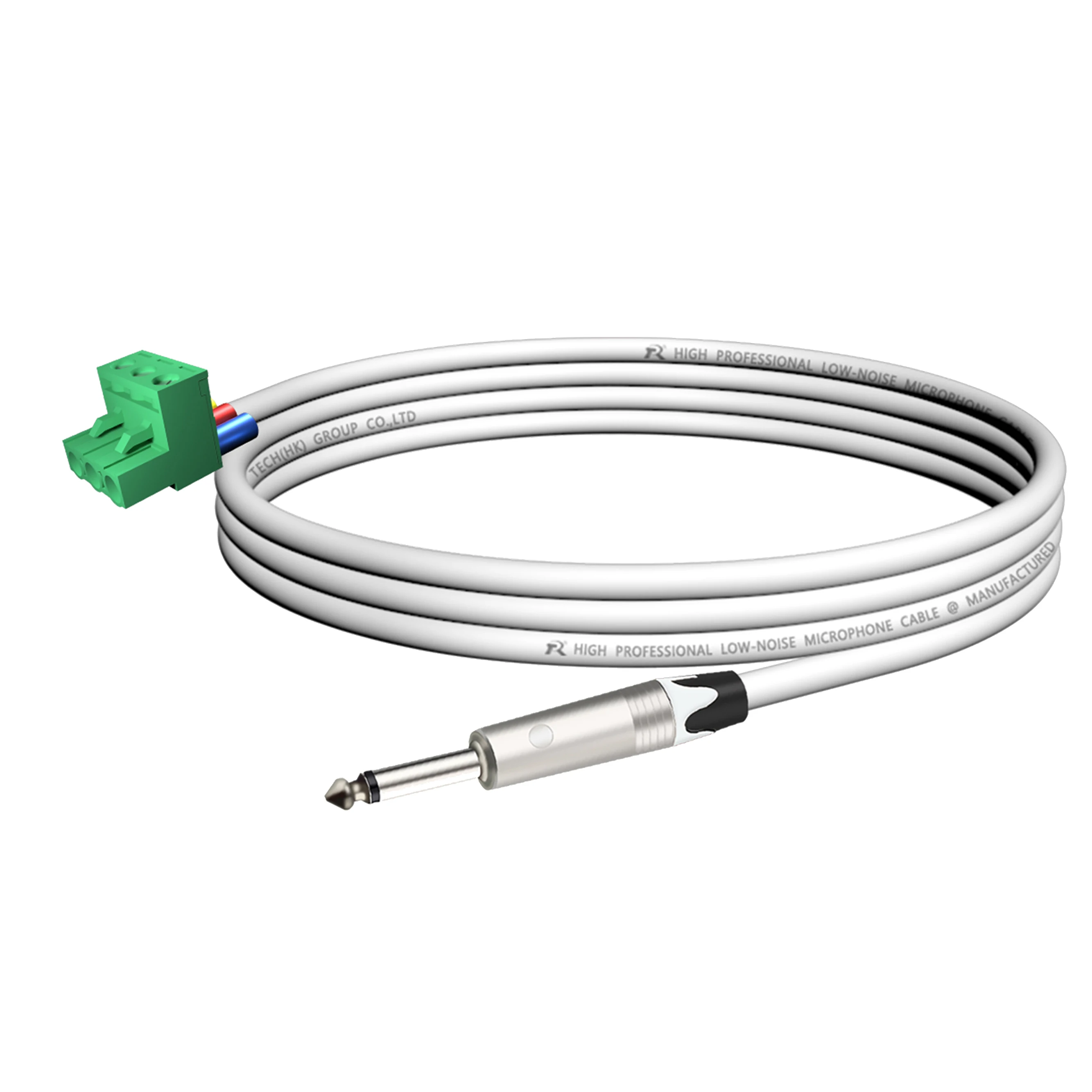 Vergoldete/vernickelte Kontakte, 1/4 Zoll (6,35/6,5 mm) Mono-TS-Audio-Klinkenstecker auf 3-polige Schraubklemme, Mikrofon-Balun, lötfreier Konverter – Detail 10