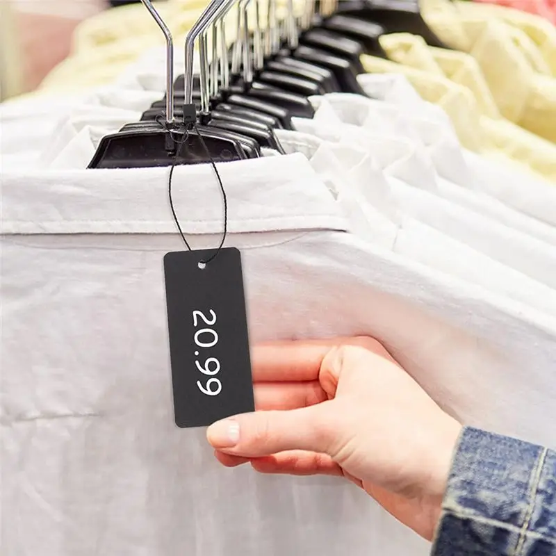 2025 Trend 400 Set Black Price Tags With String Gift Tags With Safety Pins Price Tags Black Kraft Paper Hang Tags