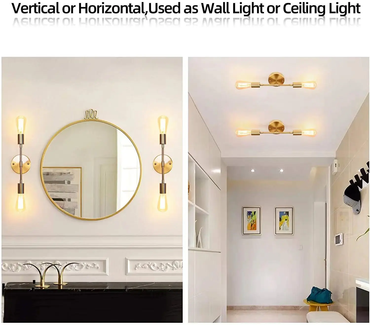 2 Heads Wall Lamps Decor Modern Nordic Wall Light Fixtures Corridor Aisle For Living Room Bathroom Indoor Lighting Sconces