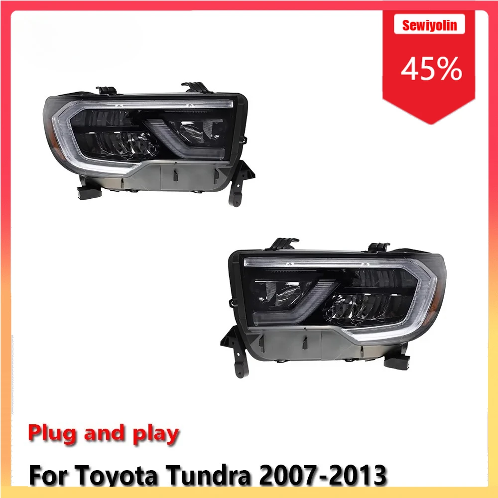 

Автомобильные светодиодные фары, автомобильные детали для Toyota Tundra 2007-2013, противотуманные фары DRL, стоп-сигнал поворота, Plug and Play