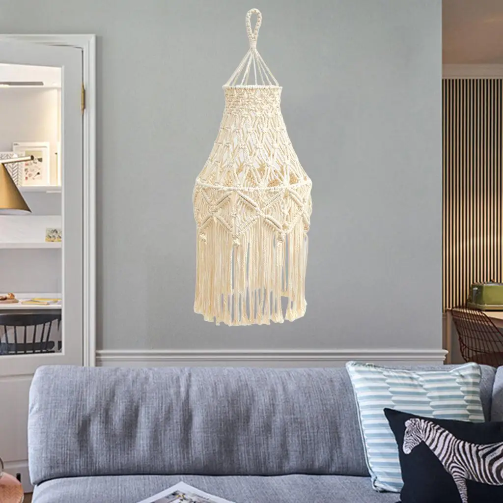 Paralume in macramè paralume a sospensione a soffitto paralume bohémien per lampadari, decorazione residenziale commerciale