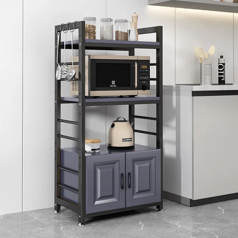 European Style Kitchen Shelves Household Multi-layer Microwave Oven Shelves Cabinets