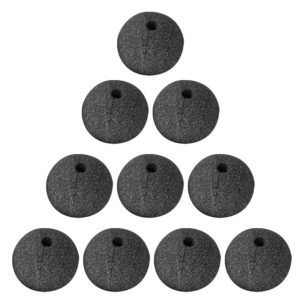 

10pcs Black Clown Nose Sponge Ball For Cosplay Party Dress Up Performances Portable Sponge Nose Replacement Party Clown Props
