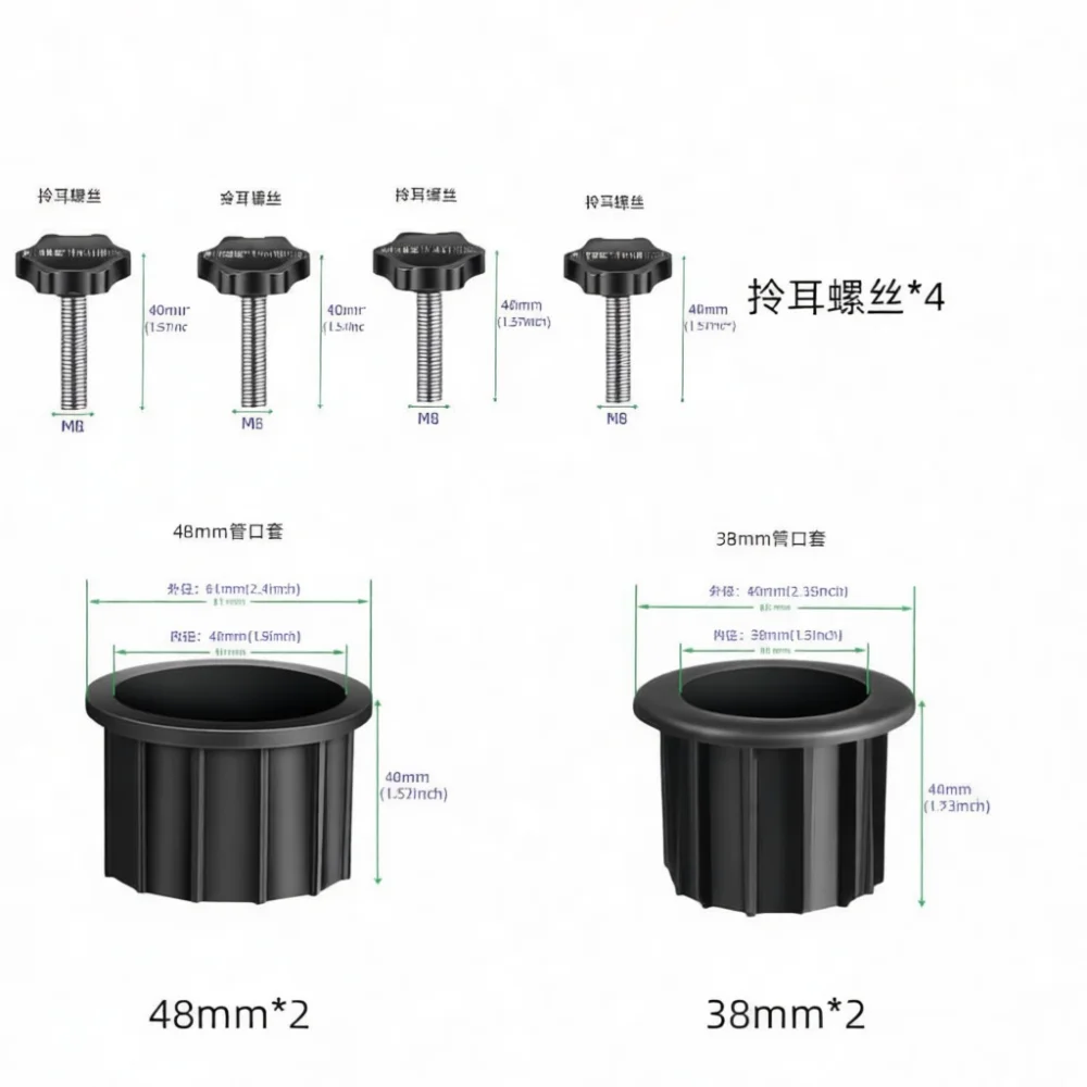 Heavy Duty Parasol Base Connector Pole Support Outdoor Umbrella Stand Replacement Part Weather Resistant Metal Fitting