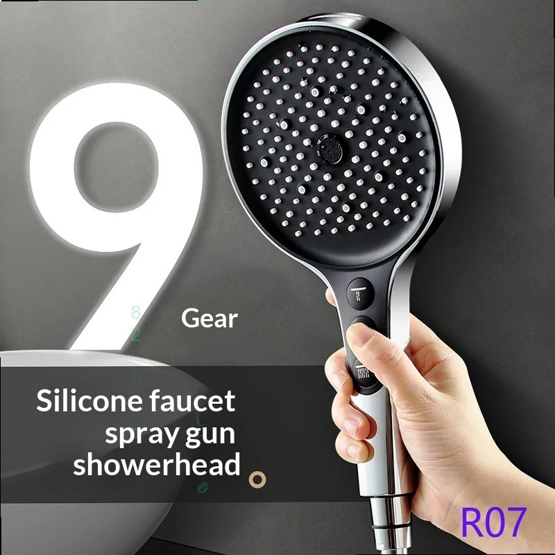 Upgrade Handheld Shower Head with Spray Gun, 9-Mode High Pressure Rainfall Shower Head