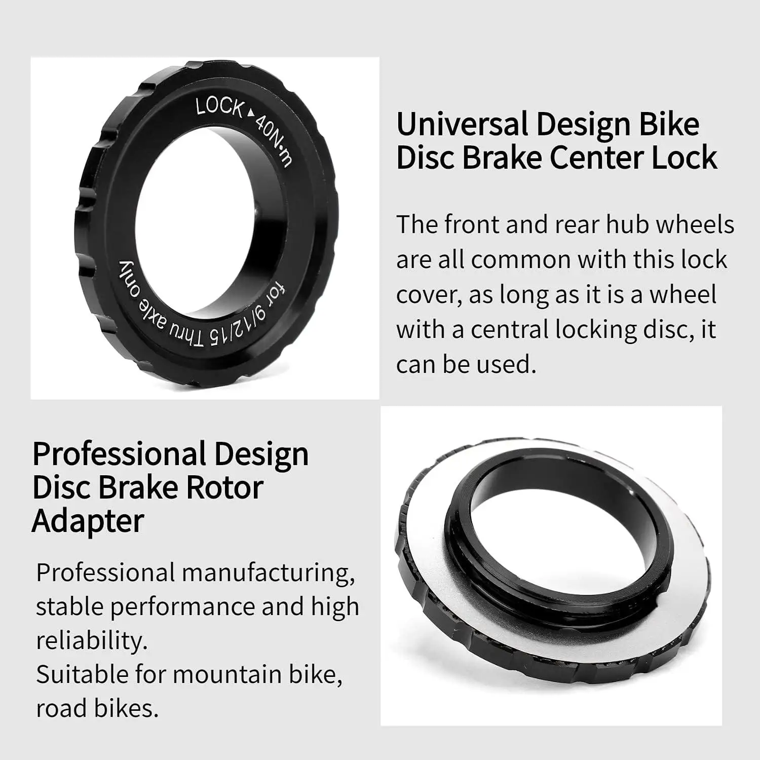 جبل مركز قفل العجلات محور قفل القرص غطاء 12/15/20 مللي متر رمح Centerlock القرص الدوار Lockring