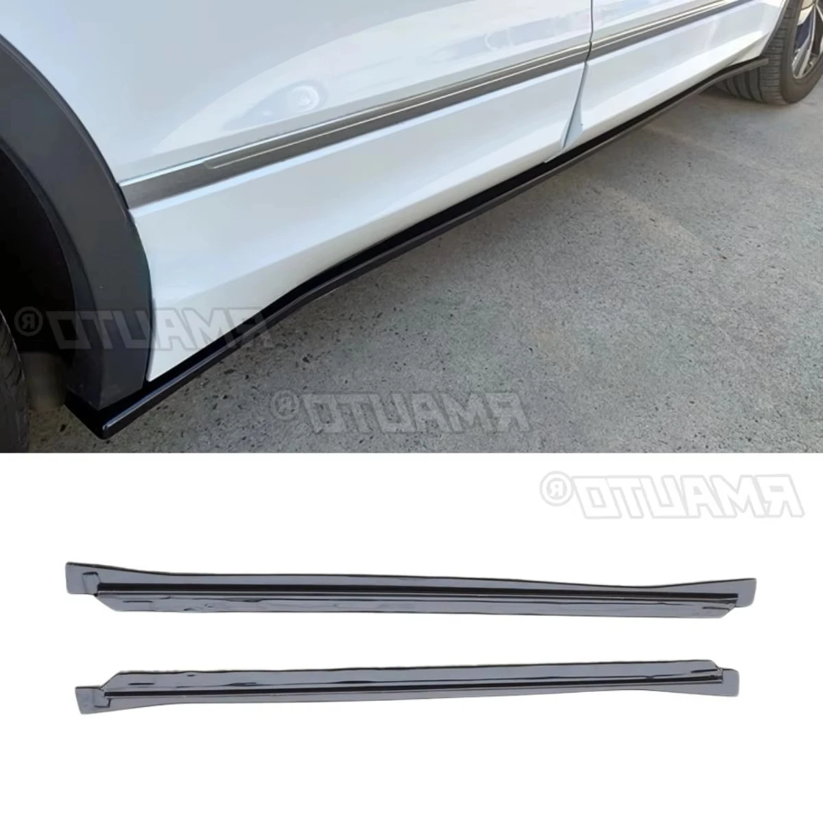 

Для Volkswagen Tiguan RLINE автомобильная боковая юбка, спойлер для губ, расширение, диффузор, защита, боковая юбка автомобиля, сплиттер, фартук, автомобильные аксессуары
