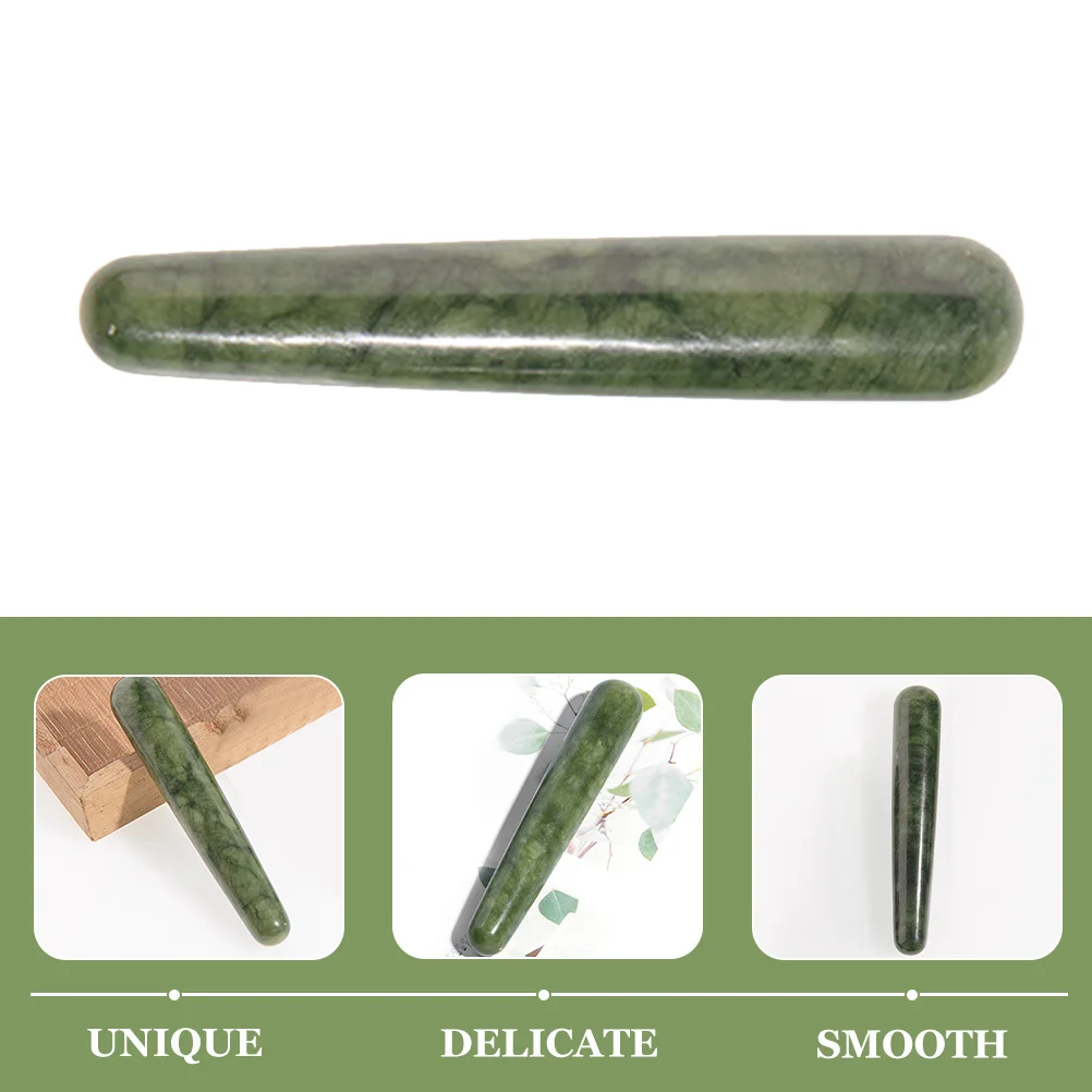 

Jade Massage Stick for Foot and Back Acupressure Relief Sturdy Smooth Roller Tool for Home Use Portable Handheld Massager