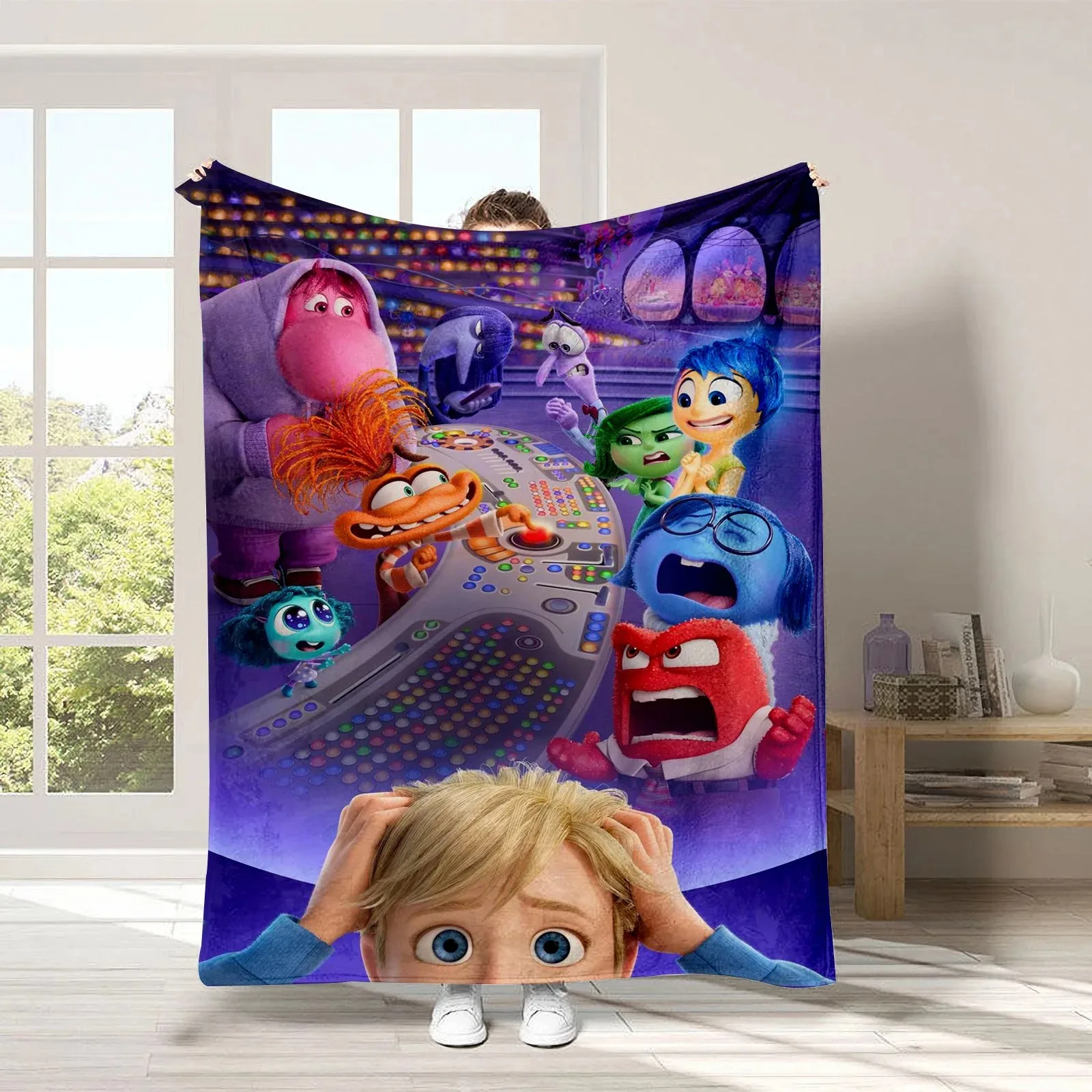 

Disney Inside Out Print Blanket Kids Warm Flannel Blanket Soft Comfortable Picnic Travel Sofa Blanket Birthday Gift