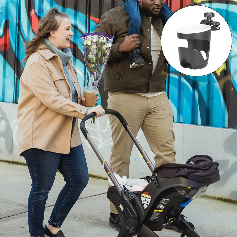 Stroller Cup Holder Baby Cart Milk Bottle Holder Leakproof ABS Easy Fit Design with Rounded Edges