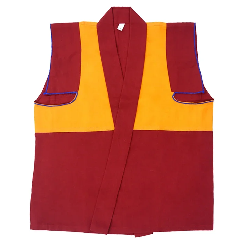 

Traditional Lama Monk Clothes Tibetan Buddhist Tops Vest Waistcoat Tibet Buddhism Clothing for Men Dongga