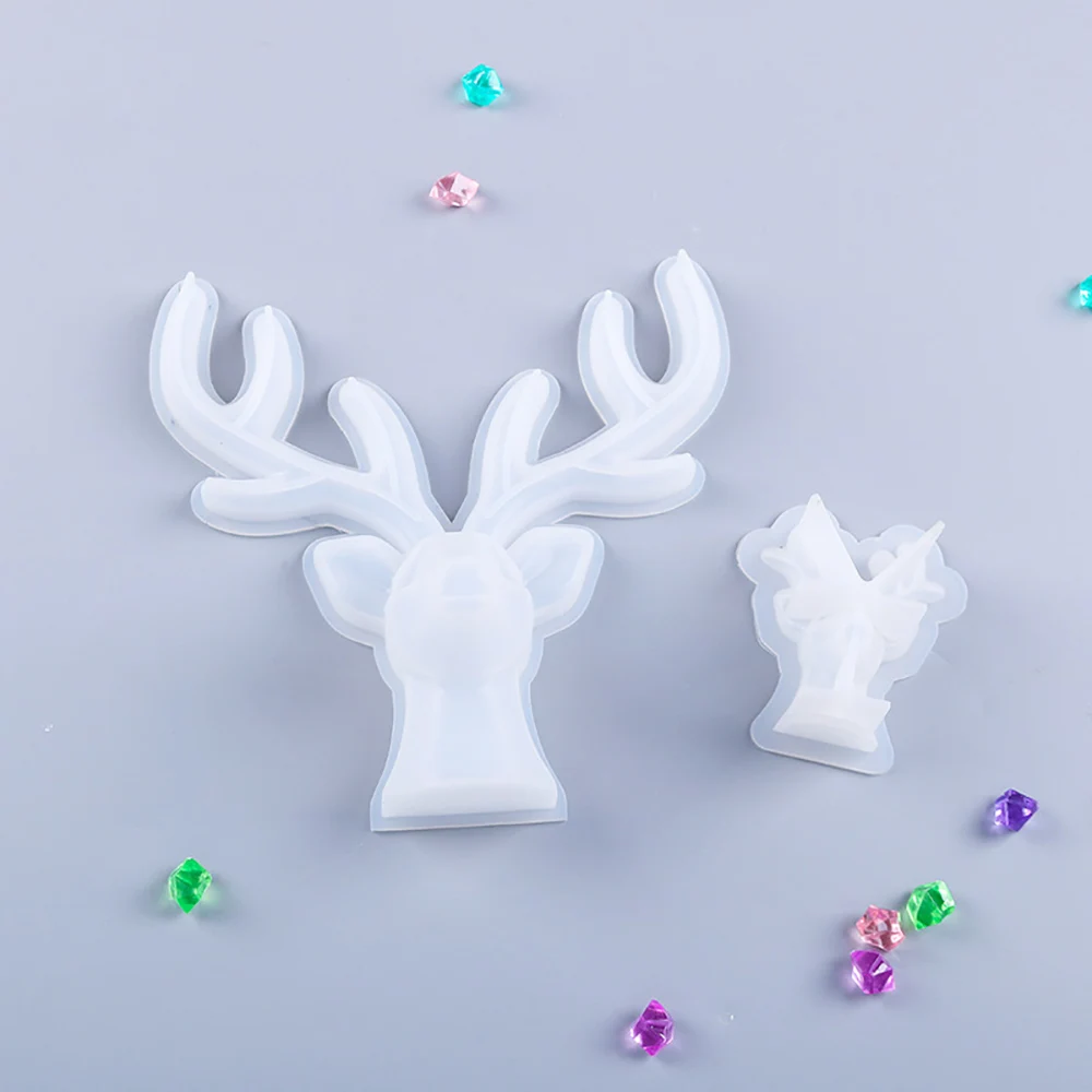 Silicone world Deer Horns Silicone Mold Jewelry Display Stand Mold Resin Mold Earrings Necklace Ring Jewelry Storage Rack Mold