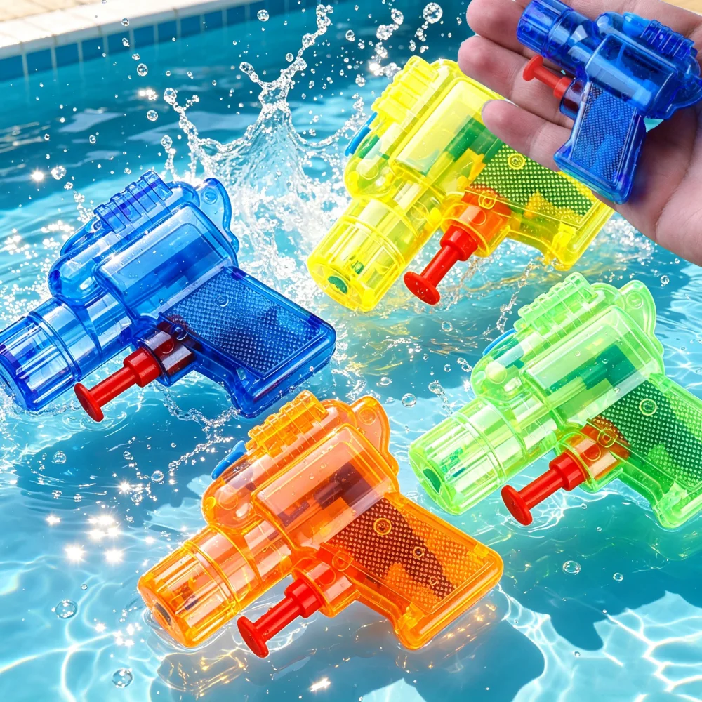 Mini pistolet à eau transparent 5/10 pièces, petit pistolet à eau pour enfants, idéal pour les jeux d'été en plein air, la plage, la piscine, les batailles d'eau et comme cadeau