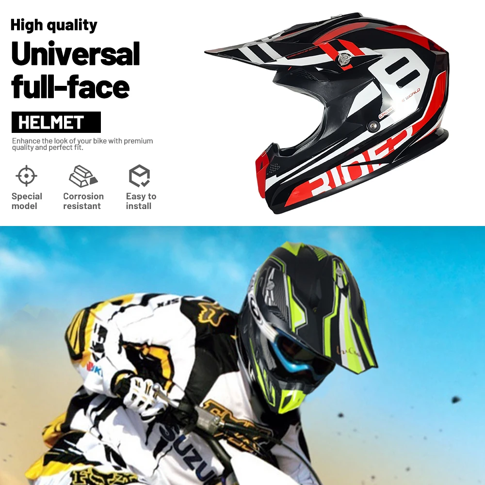 Off Road Motorcycle Helmet Rally Motocross Race Downhill Full Helmet Riding Suitable For All Seasons Multi‑Style Multi‑Size
