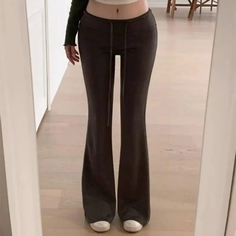 Korea Dongdaemun New Style Elegant Slim High Waist Slimming Long Leg Versatile Comfortable Flared Casual Pants Fashion W7QT