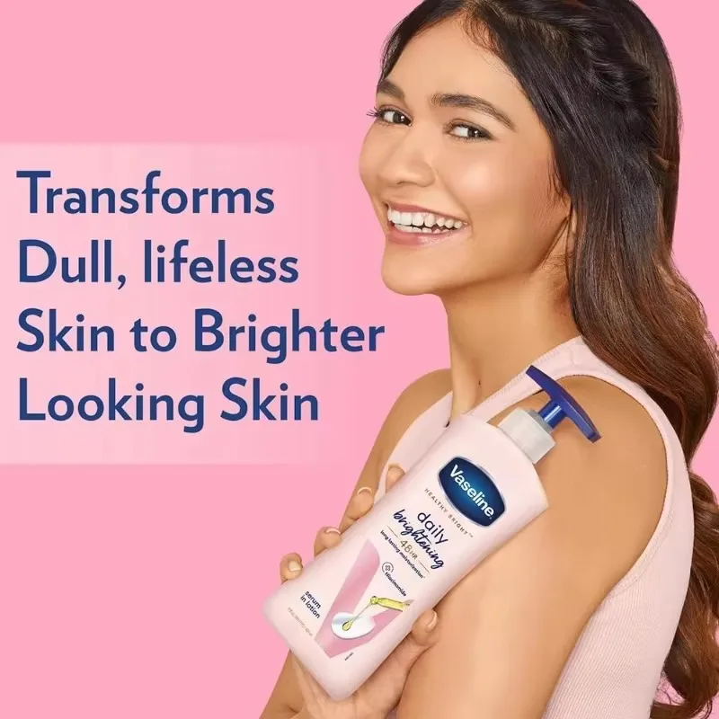 

Vaseline Brightening Body Lotion Healthy Bright Daily Moisturizer Glowing Cream Visibly Radiant Lightweight Non-sticky Dry Skin