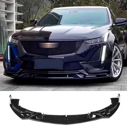CT5 Front Bumper Spoiler for Cadillac CT4 Splitter Protector Plate Lip 2019 To 2023 Glossy Black Body Kit Skirts