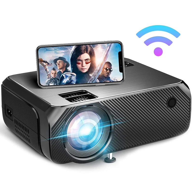 

GC555 MINI Projector Home Cinema Theater Portable 3D LED Video Wifi Projectors Game Laser Beamer Port Smart TV BOX