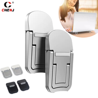 2Pcs Laptop Stand Mini Portable Metal Holder Foldable Nvisible Laptop Riser Bracket For Macbook Notebook Stand Cooling Holder