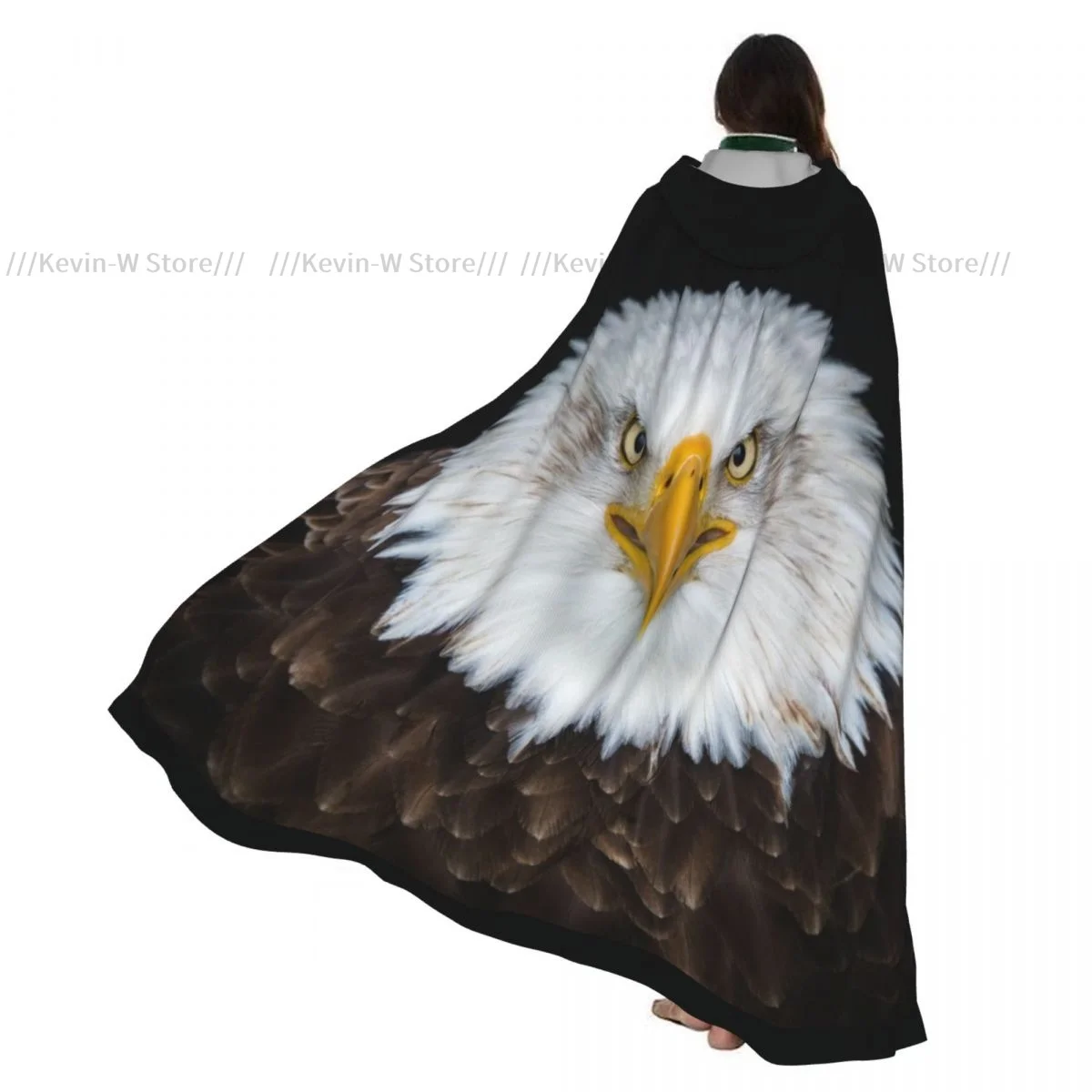 

Unisex Adult Animal Bald Eagle Cloak with Hood Long Witch Costume Cosplay