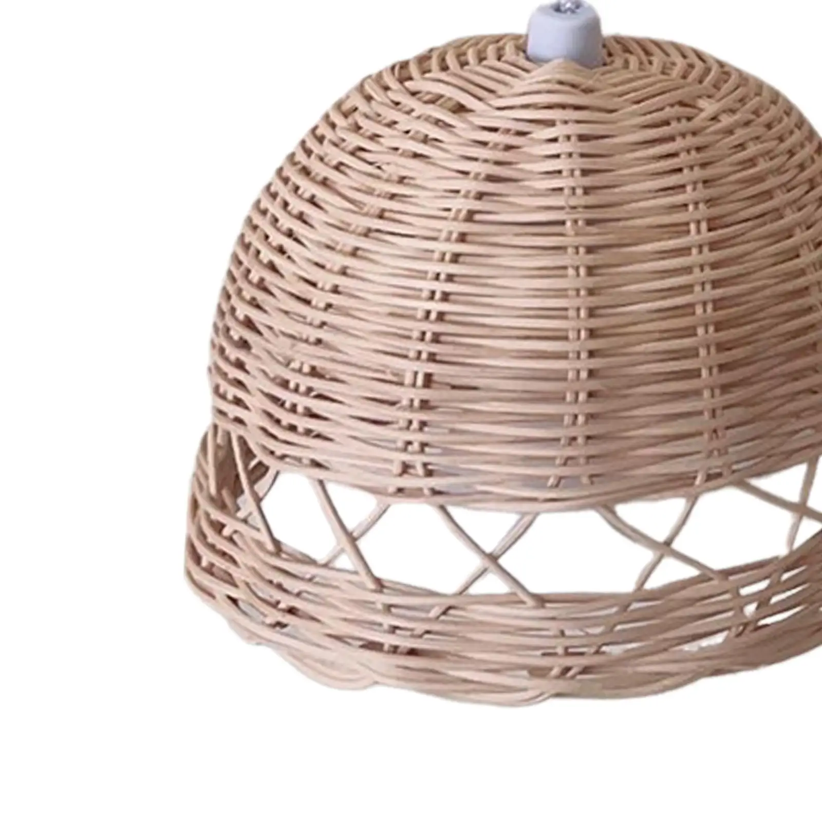 Rattan Lampshade Wicker Pendant Light Cover for Dining Room Restaurant