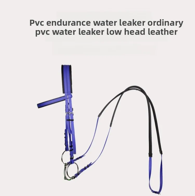 PVC Endurance Bridle & Reins with Horse Bit, Adjustable Halter for Full & Pony Size, Equestrian Tack