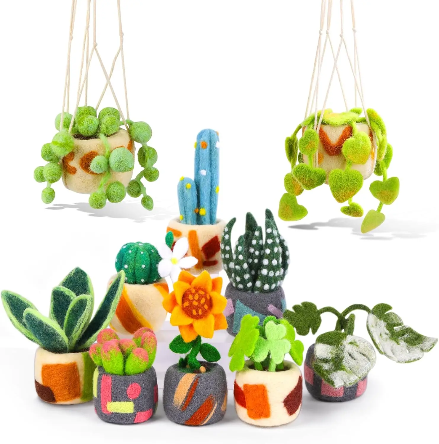 

Стартовый набор игл для валяния растений в упаковке, наборы для валяния с базовыми инструментами для валяния, четкие инструкции для начинающих, поделок для взрослых