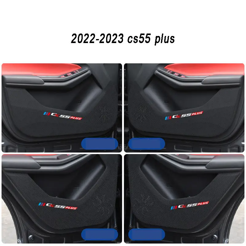 Carbon Fiber Car Door Anti-kick Mat Protective leather for Changan Cs35 Plus Cs55 Cs75 eado cs85 Uni-k Uni-t Uni-v 2022 Auto