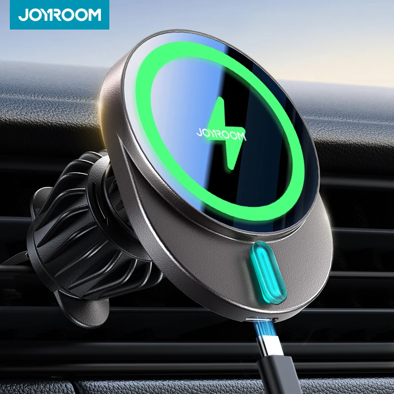 Joyroom Magnetic Wireless Car 15W Fast Charger Phone Holder for MagSafe and Case Car Mount for iPhone 16/15/14/13/12 Air Vent