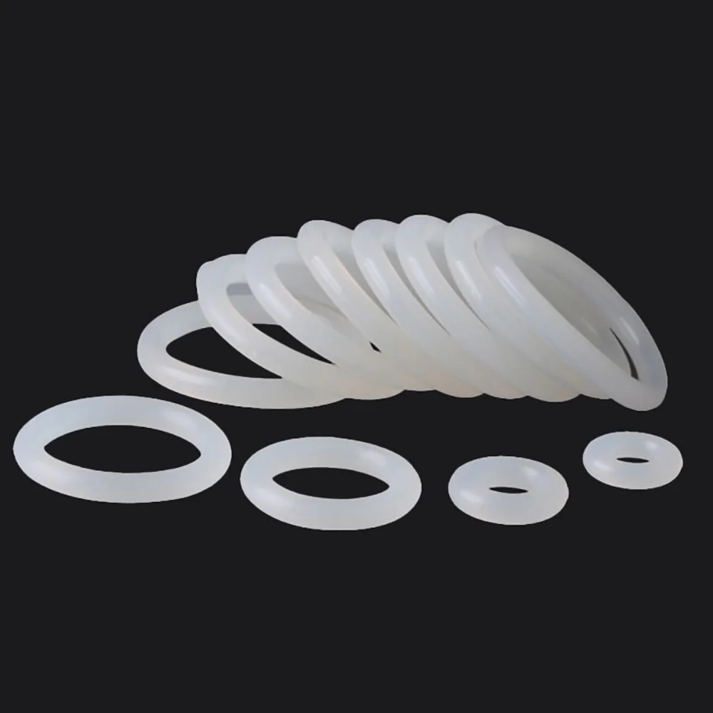 5/10/20/30/50PC OD 3mm-60mm Silicone Rubber Round Washer White Waterproof Insulate   O Shape Seal Gasket Nontoxic Silicone Rings
