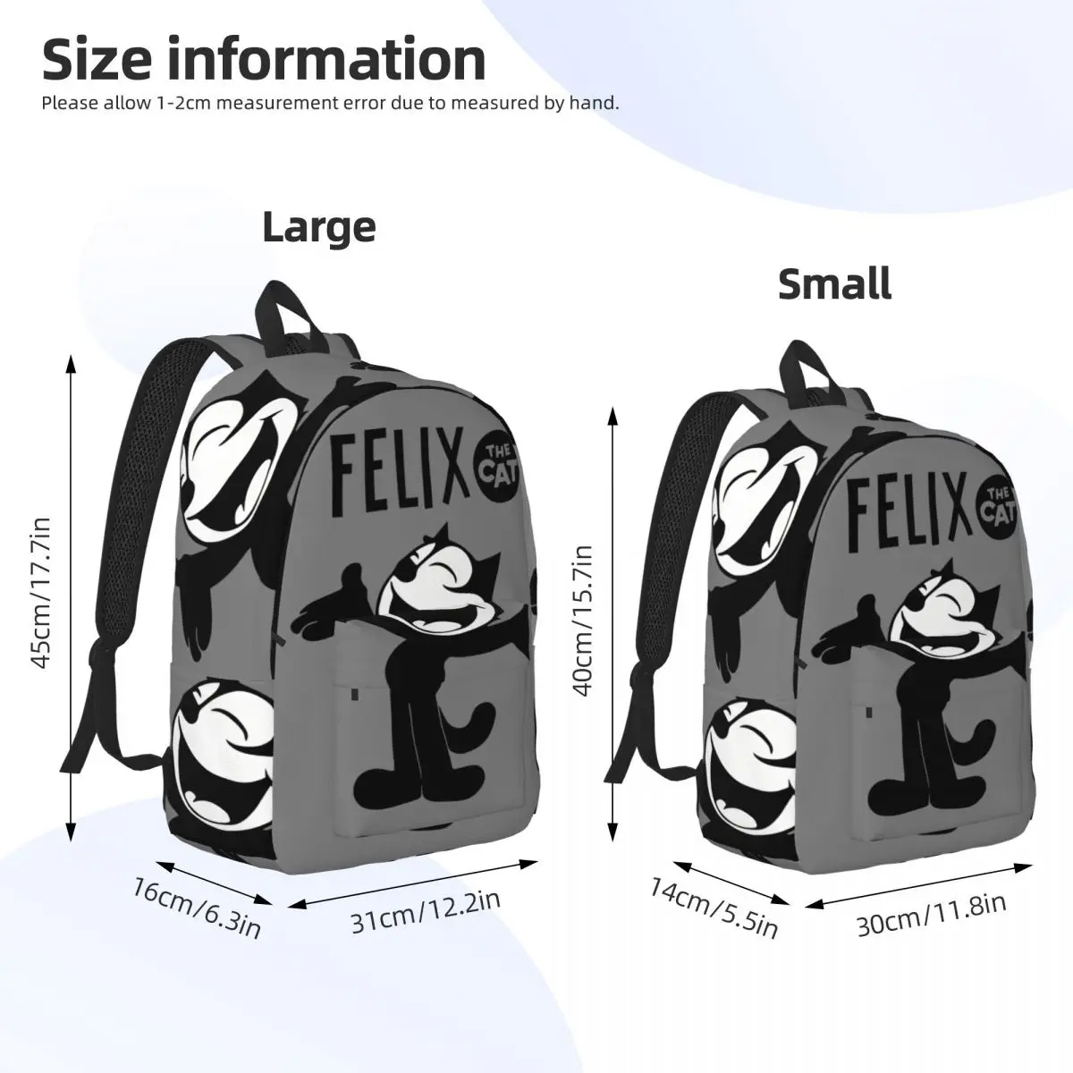 Children\'s Bags Fans Multi Compartment F-Felix The Cat Cartoon Girl Boy For Gifts Adjustable Strap Handbag Hiking