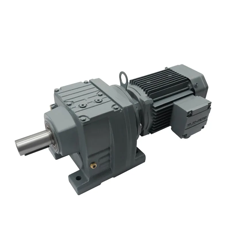 R Series 380V AC Solid Shaft Output Servo Motor Gearbox Helical Reducer Worm Gearing Arrangement ODM For Machinery Industries