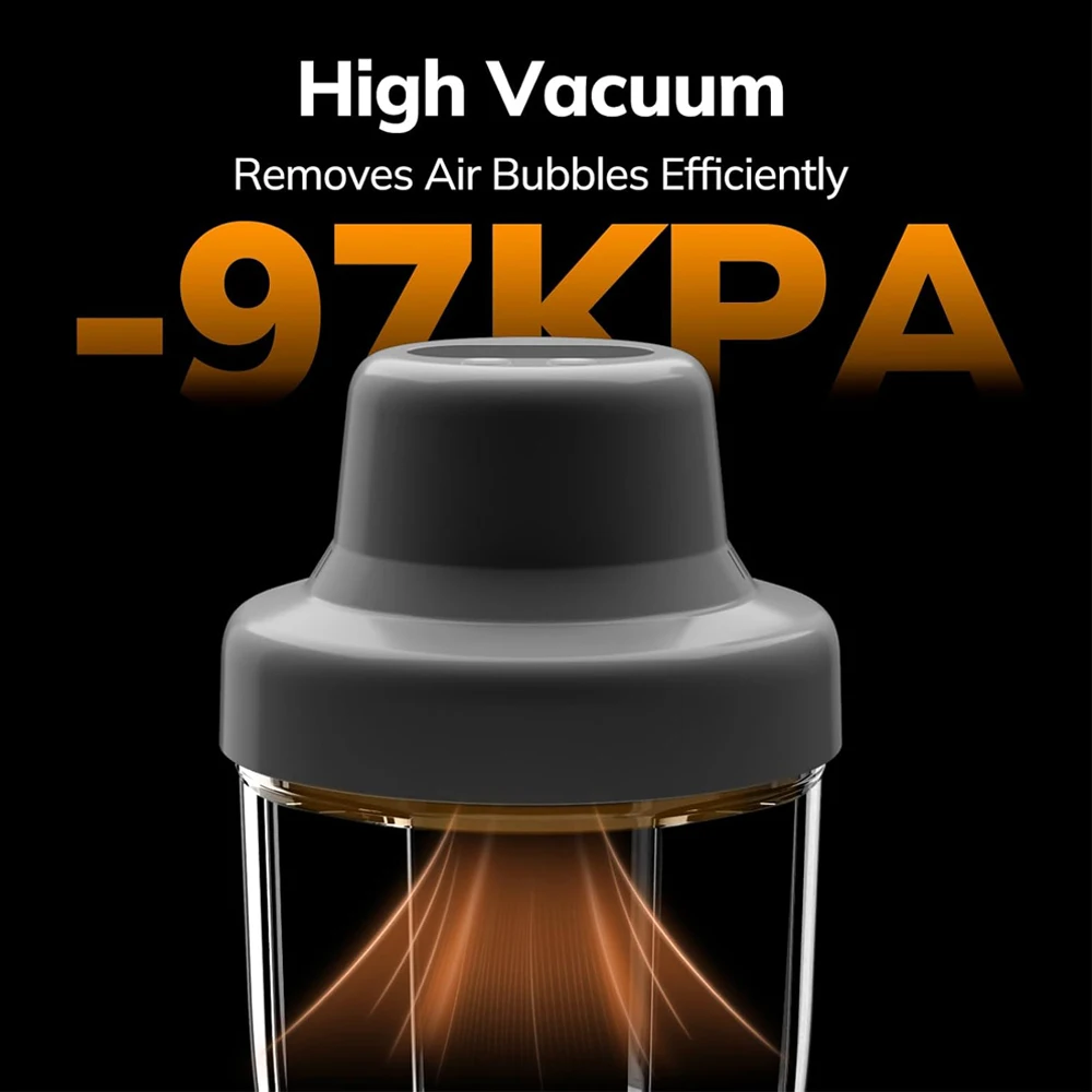 Resin Bubble Remover - Efficient 99% Bubble Removal, 97 kPa High Vacuum, Resin Airless Machine for Epoxy Resin Casting, Resin