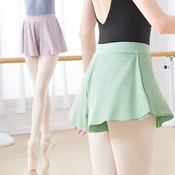 Pantalones de Ballet con falda de pantalones de Yoga mujer, pantalón corto de malla para baile, trotar, correr, Fitness