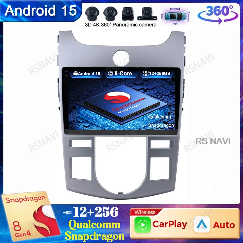 

Android 15 Car Radio For KIA Forte Cerato 2008-2014 Autoradio Wireless Carplay Auto DVD 5G WIFI GPS BT Viedo Player Stereo DSP