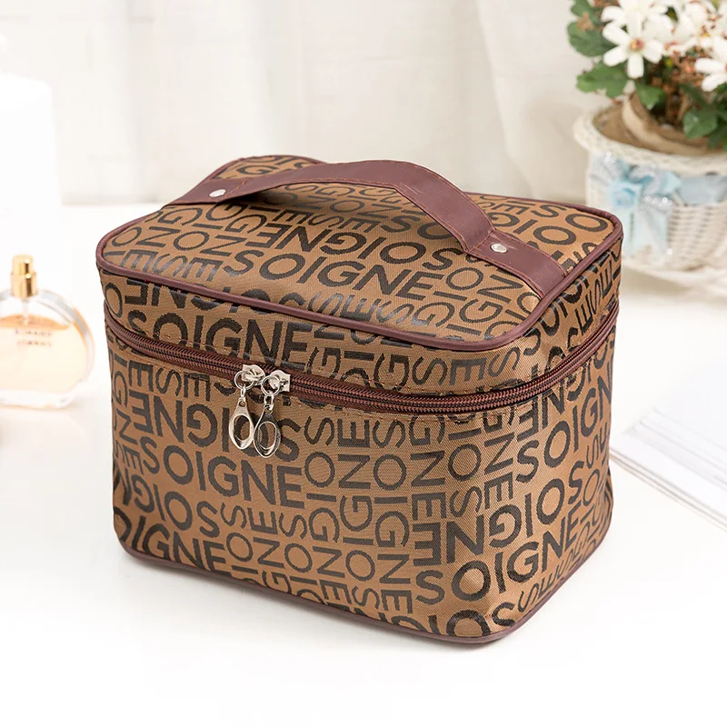 Make-up-Tasche für Damen, großes Fassungsvermögen, Aufbewahrungstasche für Kosmetika, faltbarer Toilettenwaschbeutel, Reiseutensilien, tragbare Kosmetiktasche – Detail 6