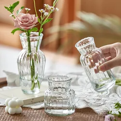 1pc Nordic Creative Transparent Vases for Plant Bottle Flower Pot Hydroponic Terrarium Arrangement Container Flower Table Vase