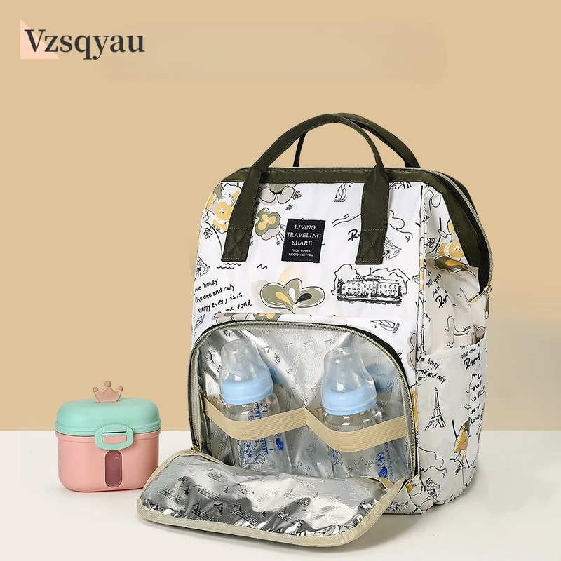 

Walking Baby Travel Large Capacity Mom Bag Diaper Bags Mommy Bag Backpack Floral Printed Multifunctional Mother and Baby Bags