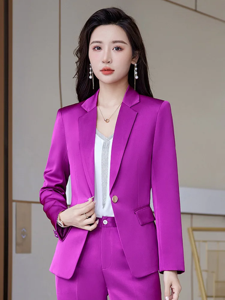 Business Chic Jacket Fashion Elegant Commuter Classic Simple Blazers Office Lady Slim Solid Color Office Clothes New 2023