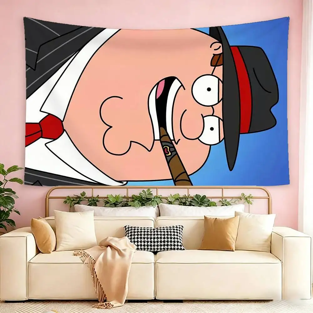 Guy P-Peter GriffinS   Flags Wall Hanging Tapestry Outdoor Garage Room Decorative flag Background Blanket